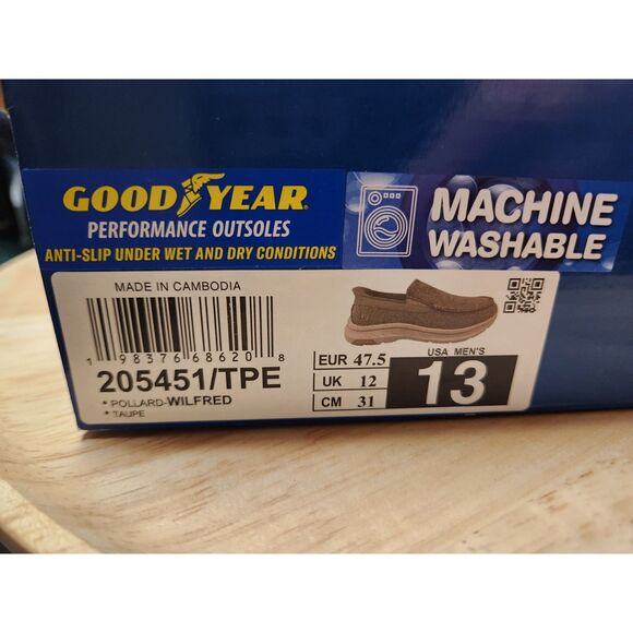 Skechers Pollard Wilfred Hands Free Slip-Ins Memory Foam Men's size 13 Taupe - Picture 3 of 10